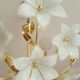 Murano chandelier with white flowers