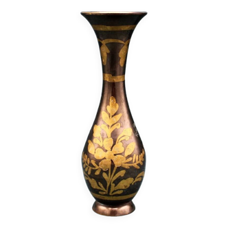 Vase en Laiton gravé - Vintage
