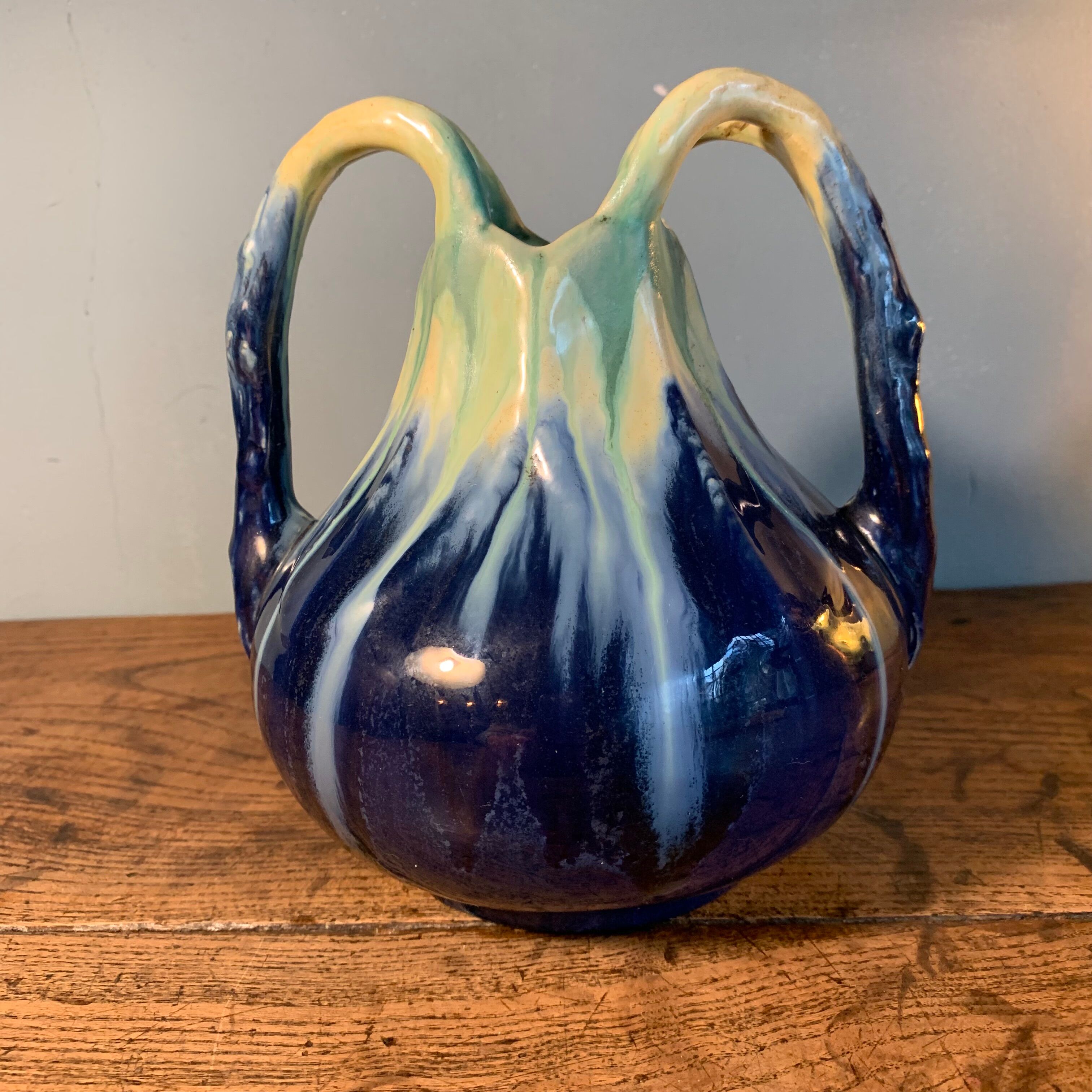 Art Nouveau vase Faience Thulin