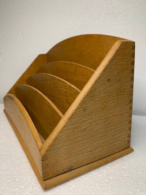 Old wooden mail holder 4 compartments