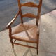 Fauteuil époque Louis Philippe en noyer et paille