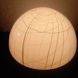 Lampe de table en travertin et verre, années 70