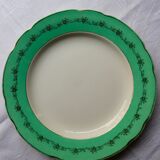 Plat décor vert & or, manufrance