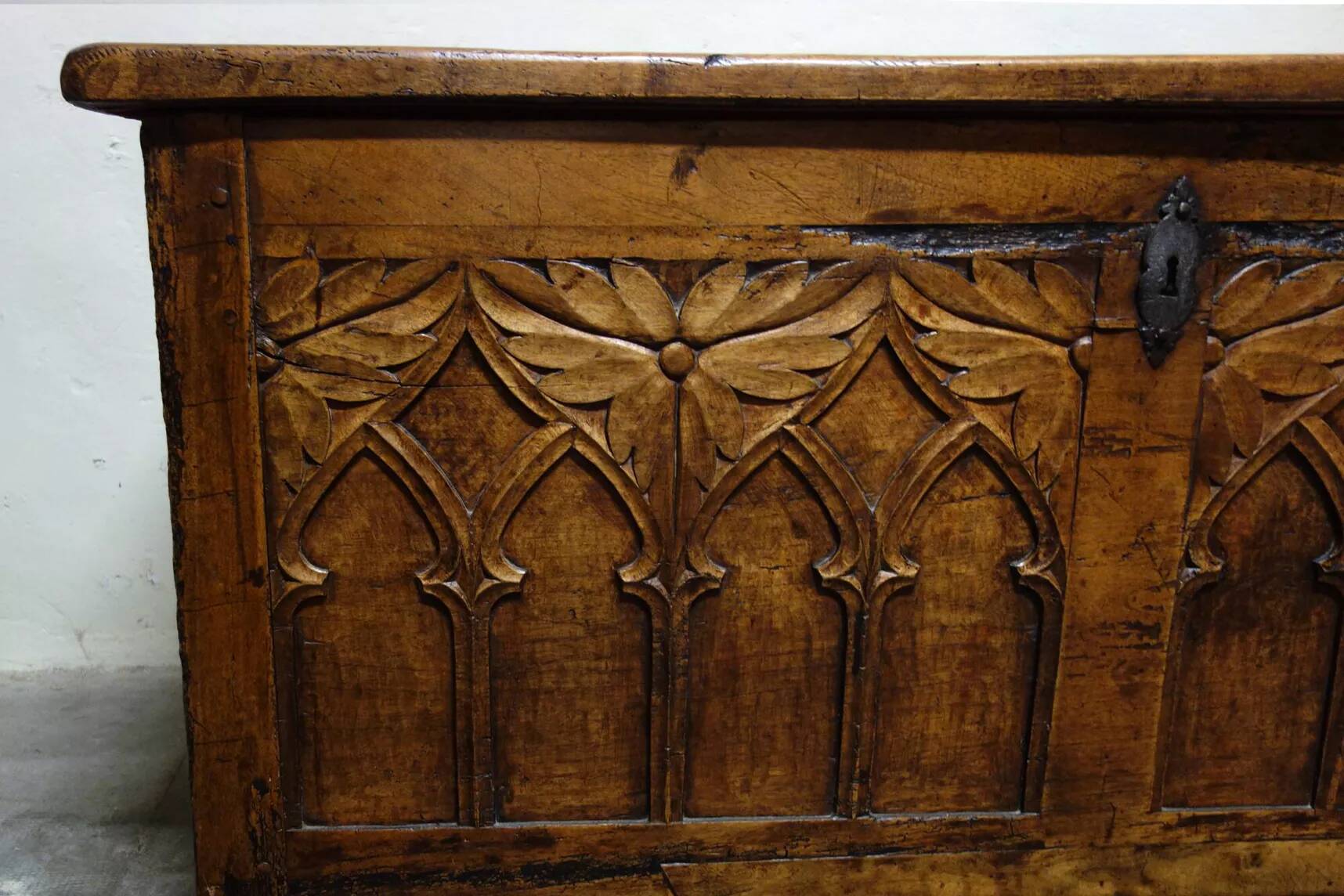 Rustic Neo-Gothic Chest, Mid-18th Century