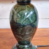 Emerald green alabaster lamp