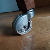 Formica and wood dessert table on wheels