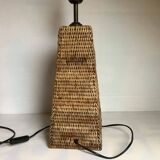 Large rattan pyramid lamp base