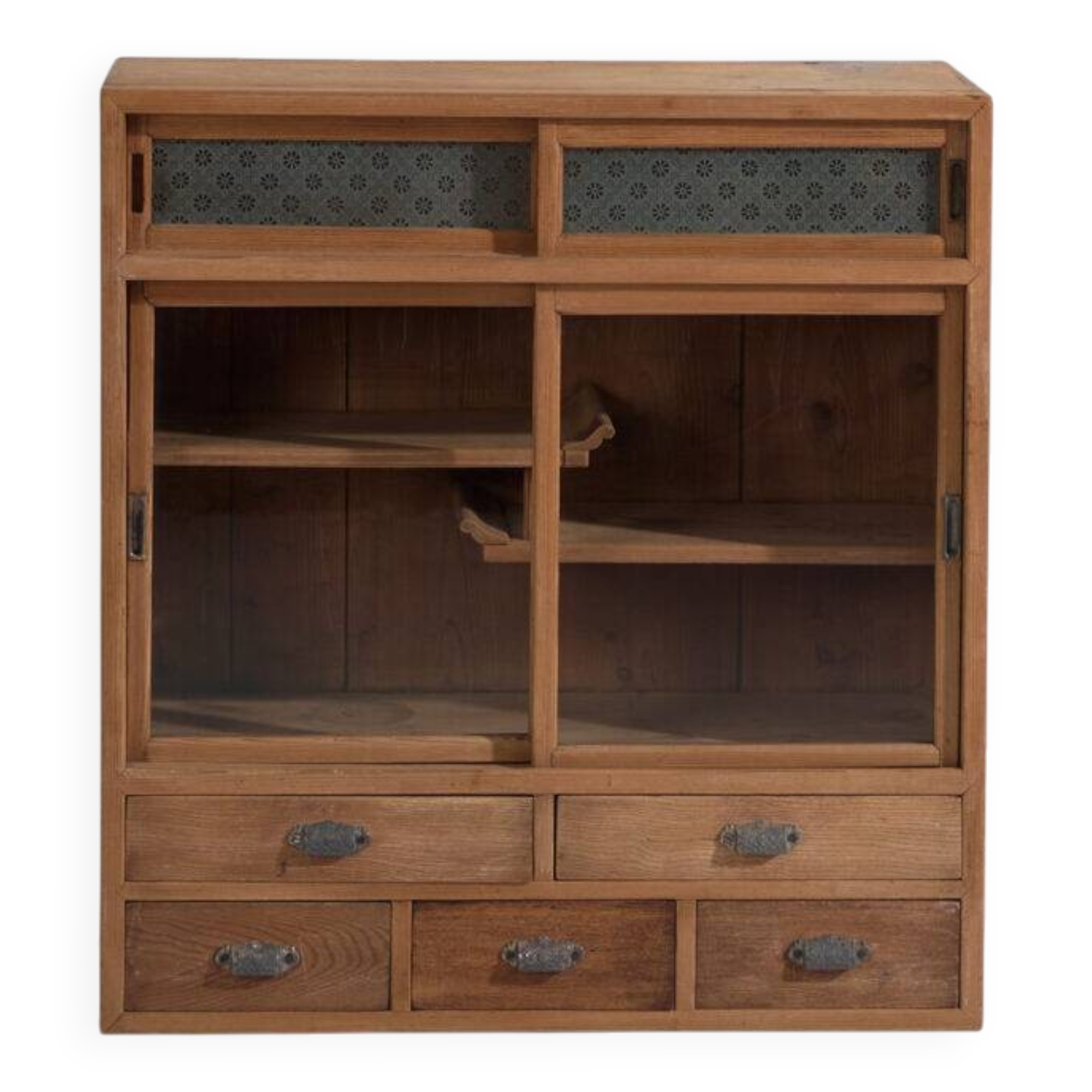 Old Japanese cedar wardrobe – Taishō / Shōwa period (c. 1912-1945) #32