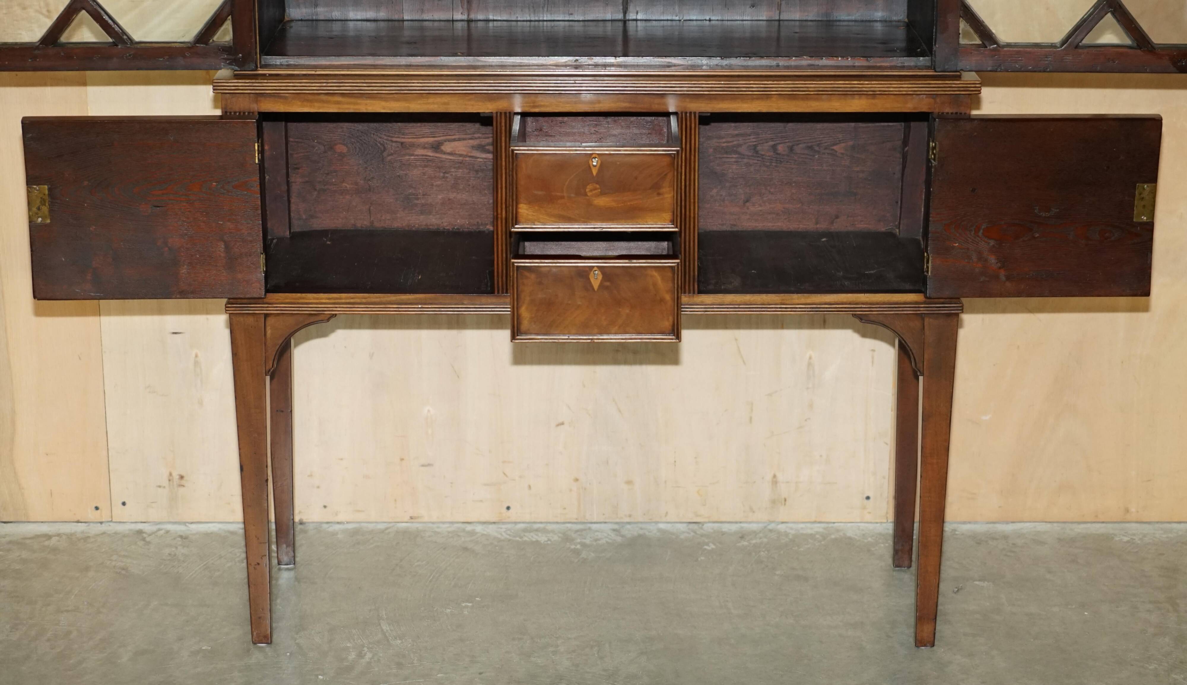 Victorian Antique Astral Library circa 1870 with Long Legs