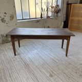 1950s oak farmhouse table with spindle legs