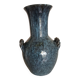 Accolay pottery Yonne - Double handle woven vase - Blue-grey glazed stoneware
