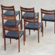 6 vintage Scandinavian rosewood chairs - 1960