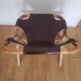 Rohe Noordworld 60s bamboo leather armchair