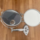 Miroir orientable éclairant vintage, Brot double, France 1950