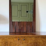 Luciano Frigerio, mod. Barium solid walnut mirror, Frigerio di Desio 1970s
