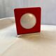 Wall lamp from the 60s in red plastic with white globe