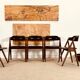 Set of 6 Danish chairs by Frode Holm (afrormosia wood)