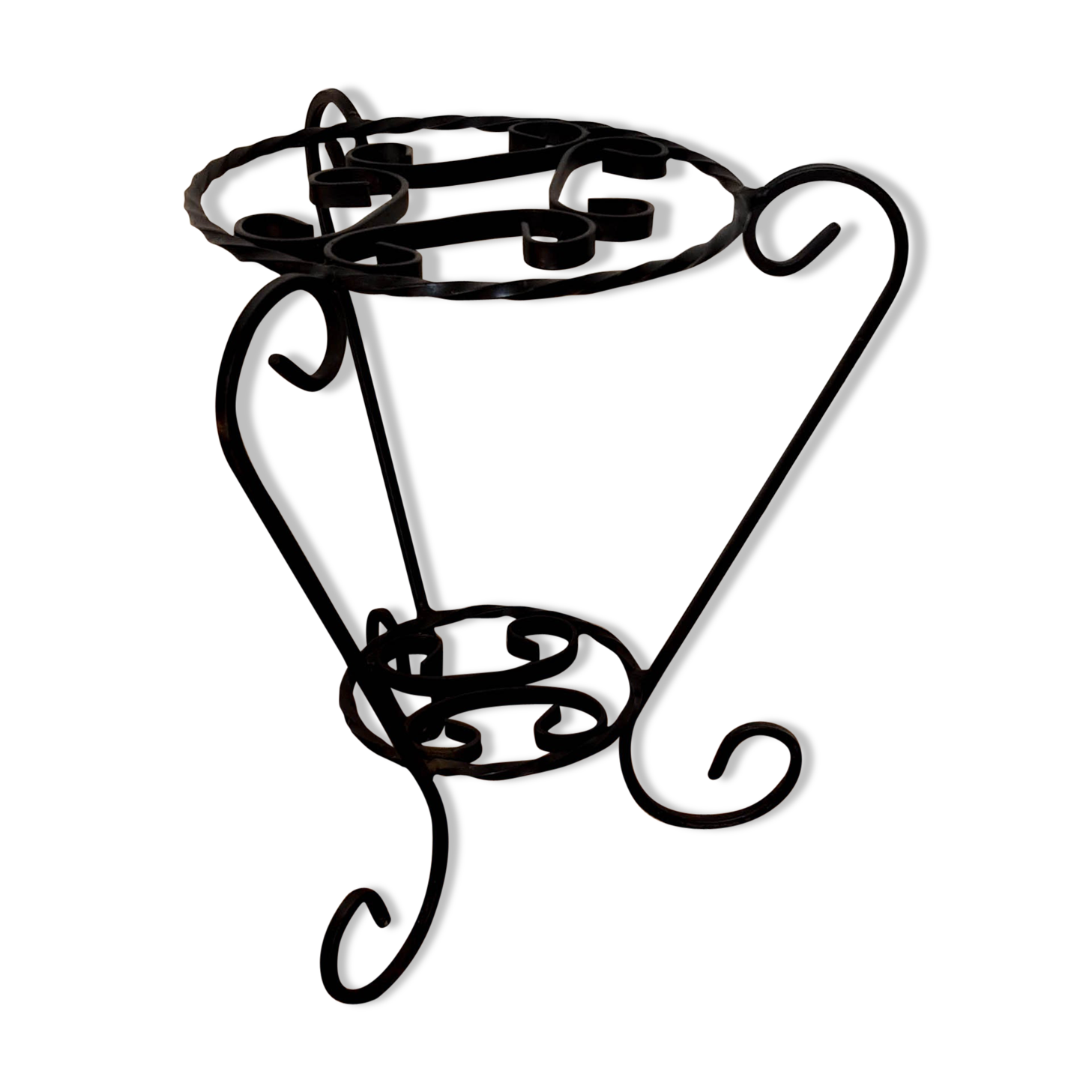 Wrought iron plant holder