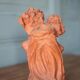 Sculpture signed Doloire, terracotta sculpture with 3 faces, candlestick sculpture, collection, interior decoration.