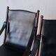 Vintage folding chair and tray table set | Campaign style