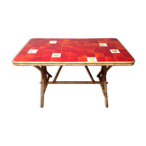 Table à manger bambou et céramique