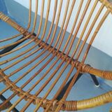 Pair of rattan basket armchairs