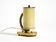 Rare and beautiful 1940s brass table lamp with opal glass shade