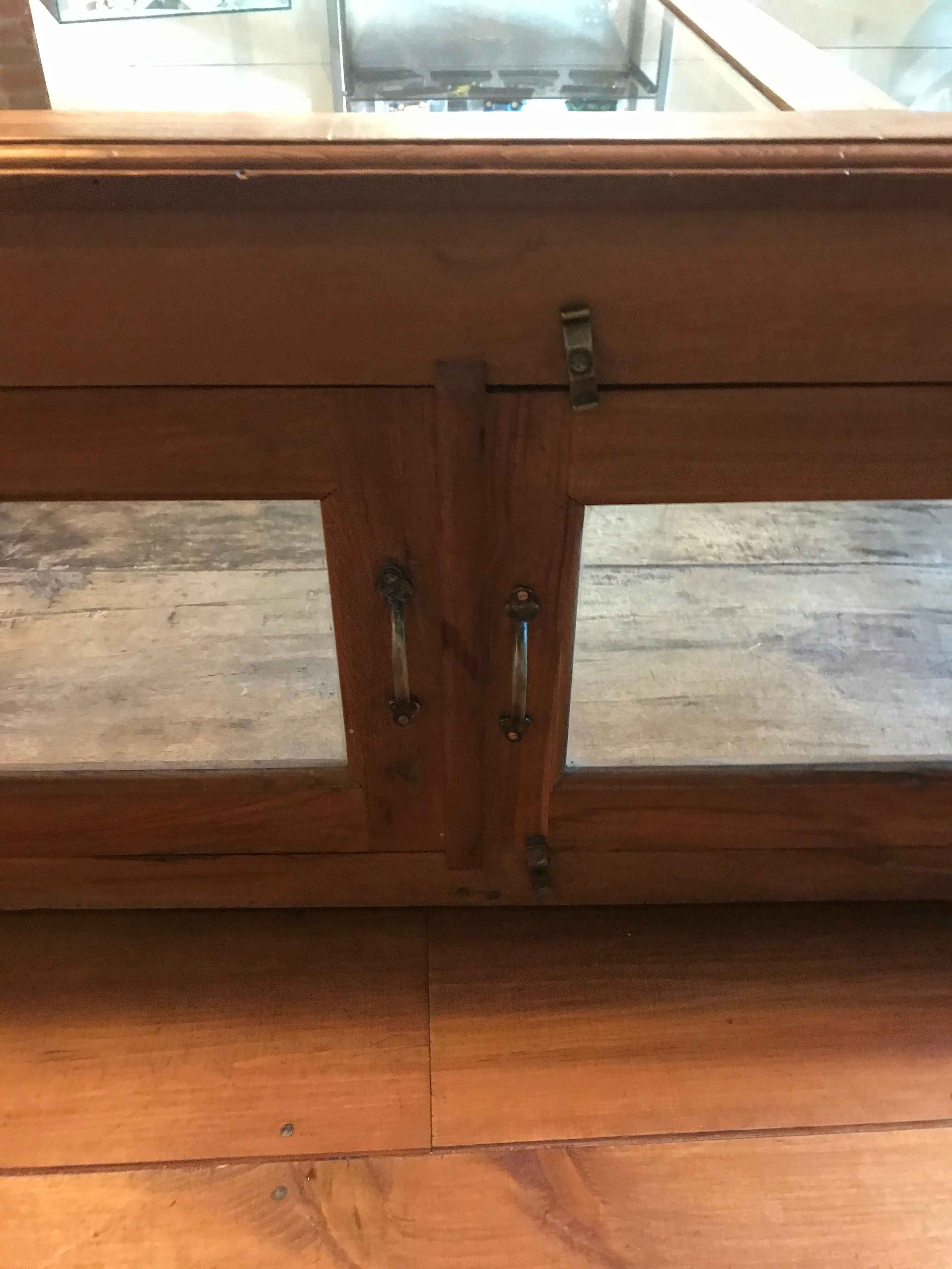 Furniture showcase wood and glass