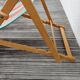 Pair of deckchairs, bayadere fabric, 1970
