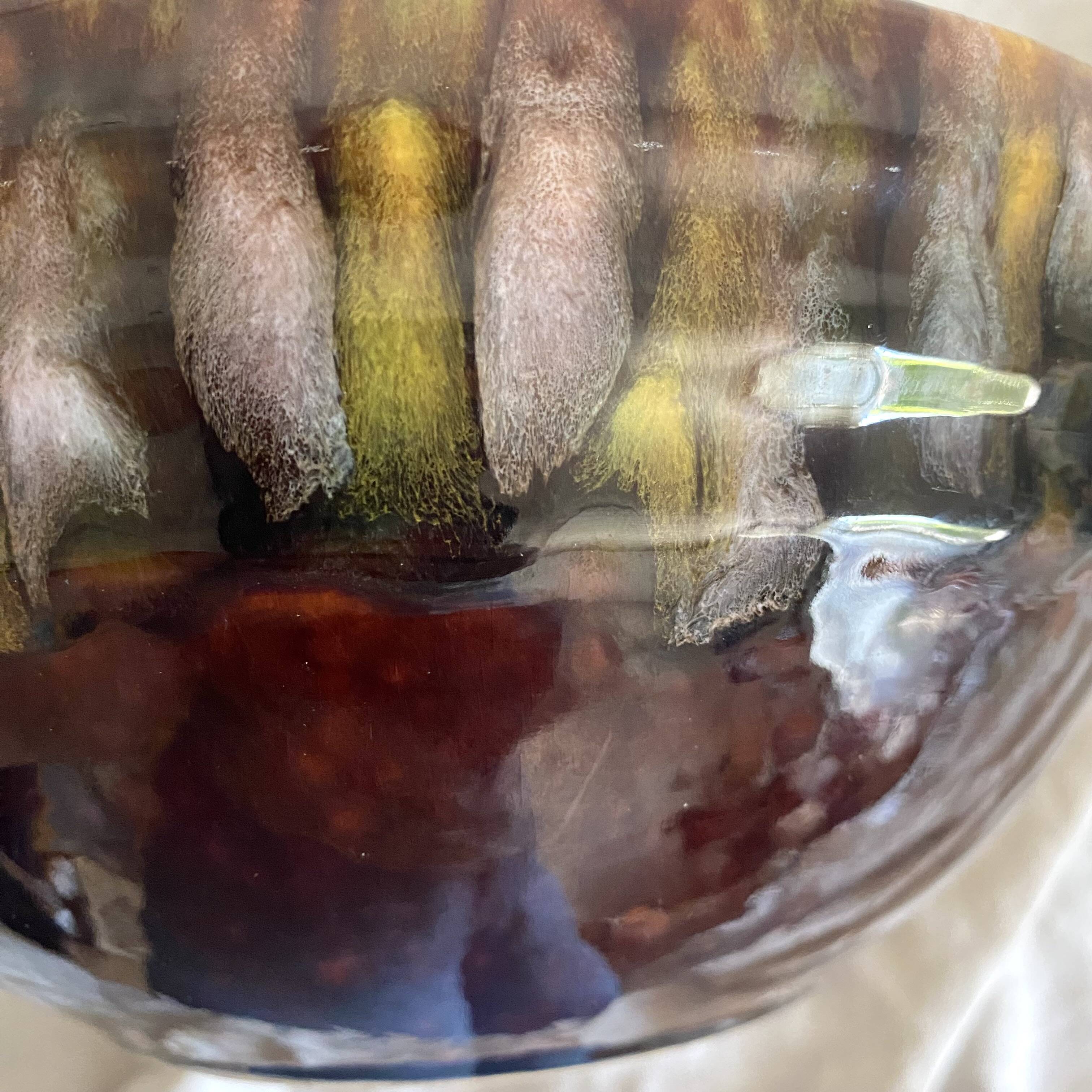 Vintage salad bowl from the Saint Jean de Bretagne earthenware factory