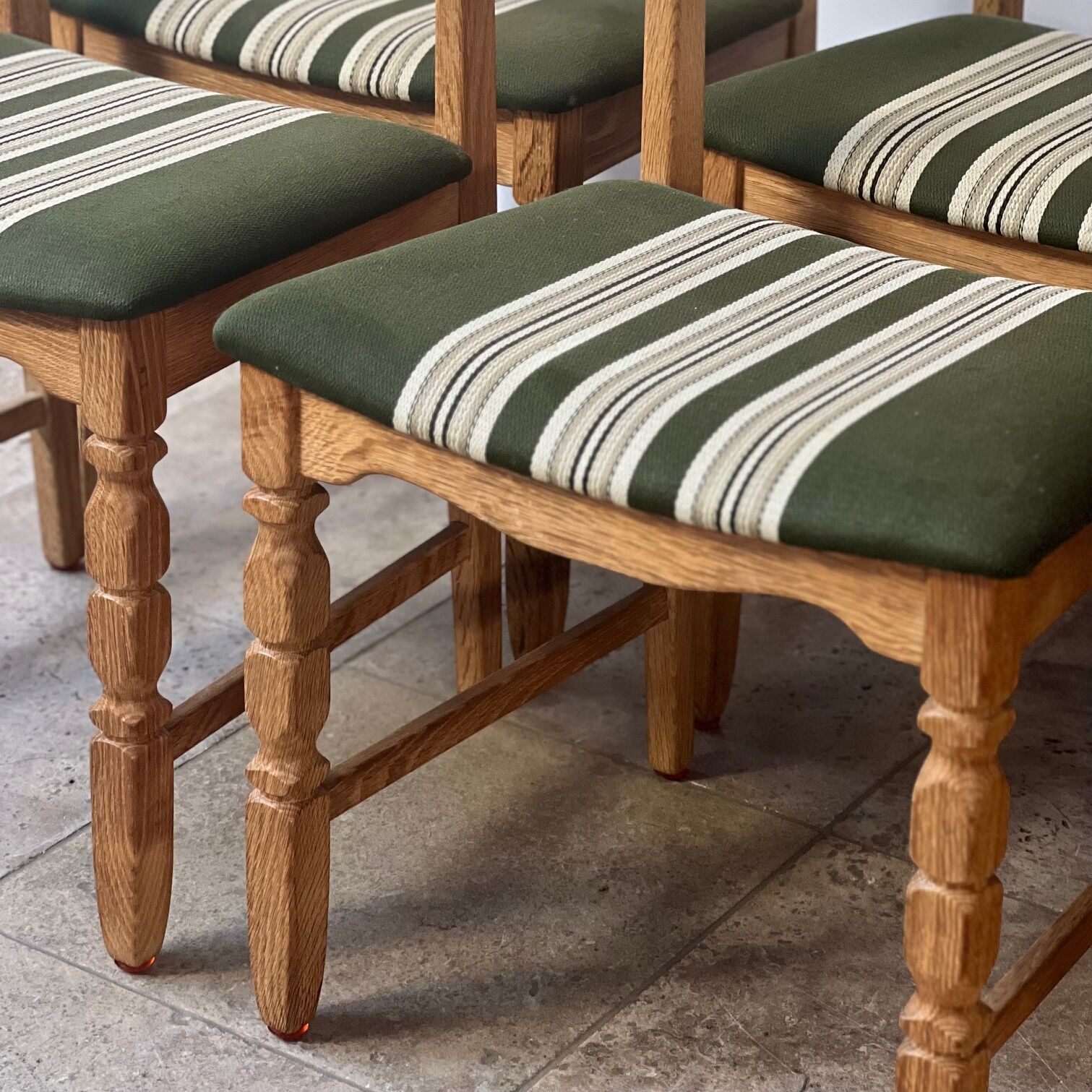 Mid-century oak danish dining chairs