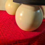 Paire de lampe chevet bois beige et abat jour en noir, scandinave elec ok 3