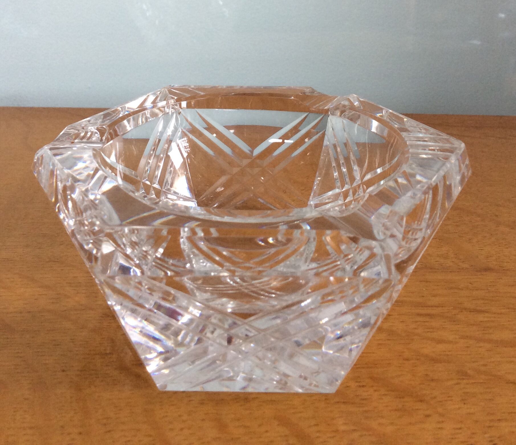 Vintage crystal ashtray Val St Lambert