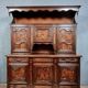 important Bressan two-body sideboard in walnut and burl circa 1880