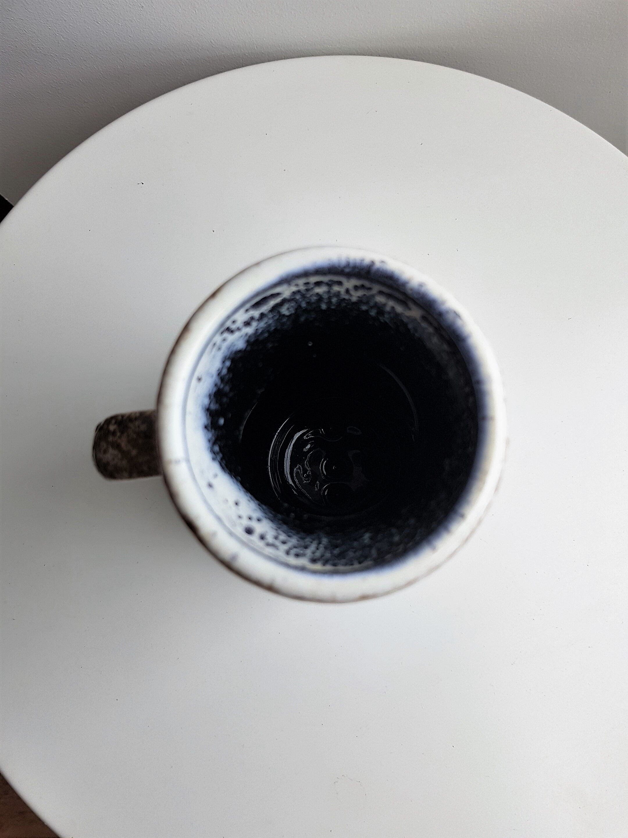 Vase in colorful stoneware vintage 70