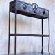 Viennese-style hammered iron flower planter holder Secession