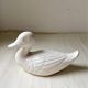 11 cm duck in vintage white earthenware