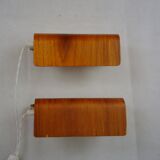 Pair of teak bedside sconces, model V321 from Nator