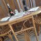 Salon rotin vintage et paravent