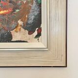 Modern Multicolored Painting, 2022, Acrylic on Wood, Framed