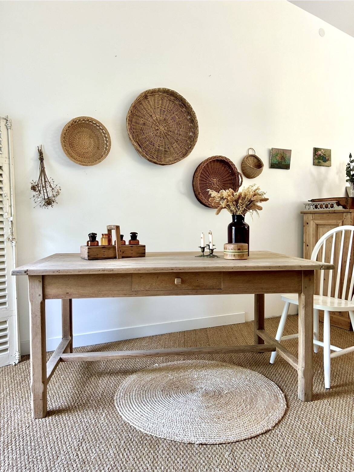 Table de ferme en chêne