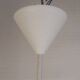 Vintage school lamp with frosted white glass shade, 1950s.