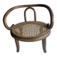 Small Antique Children's Armchair in Curved Wood and Cane