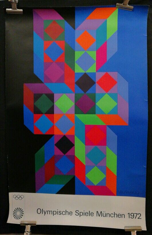 Poster original Olympic Games of Munich 72 Vasarely