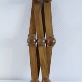Vintage pine accordion coat rack
