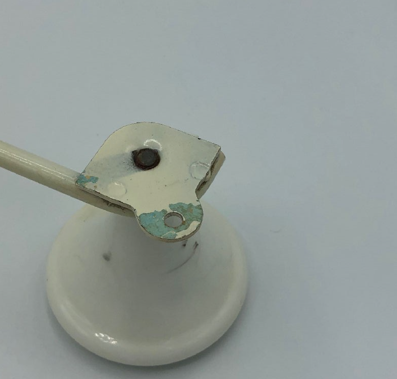 Vintage hook white and chrome