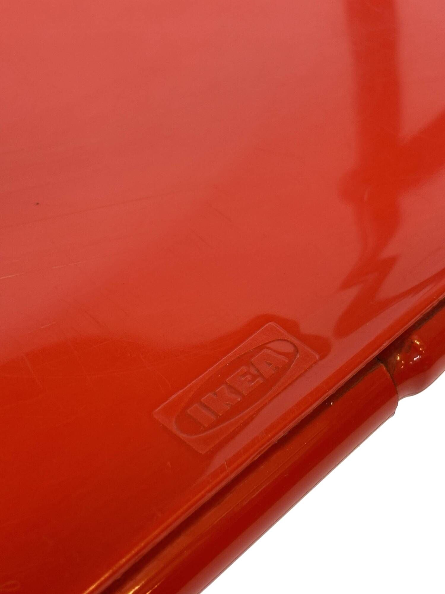 Vintage TED Folding Chair Design by Niels Gammelgaard 1980s Ikea in Red