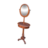 Barber's or shaving mirror on a Victorian stand. 19th century.