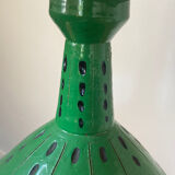 Handcrafted green ceramic lamp