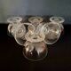 6 crystal champagne coupes Daum Nancy 1930s